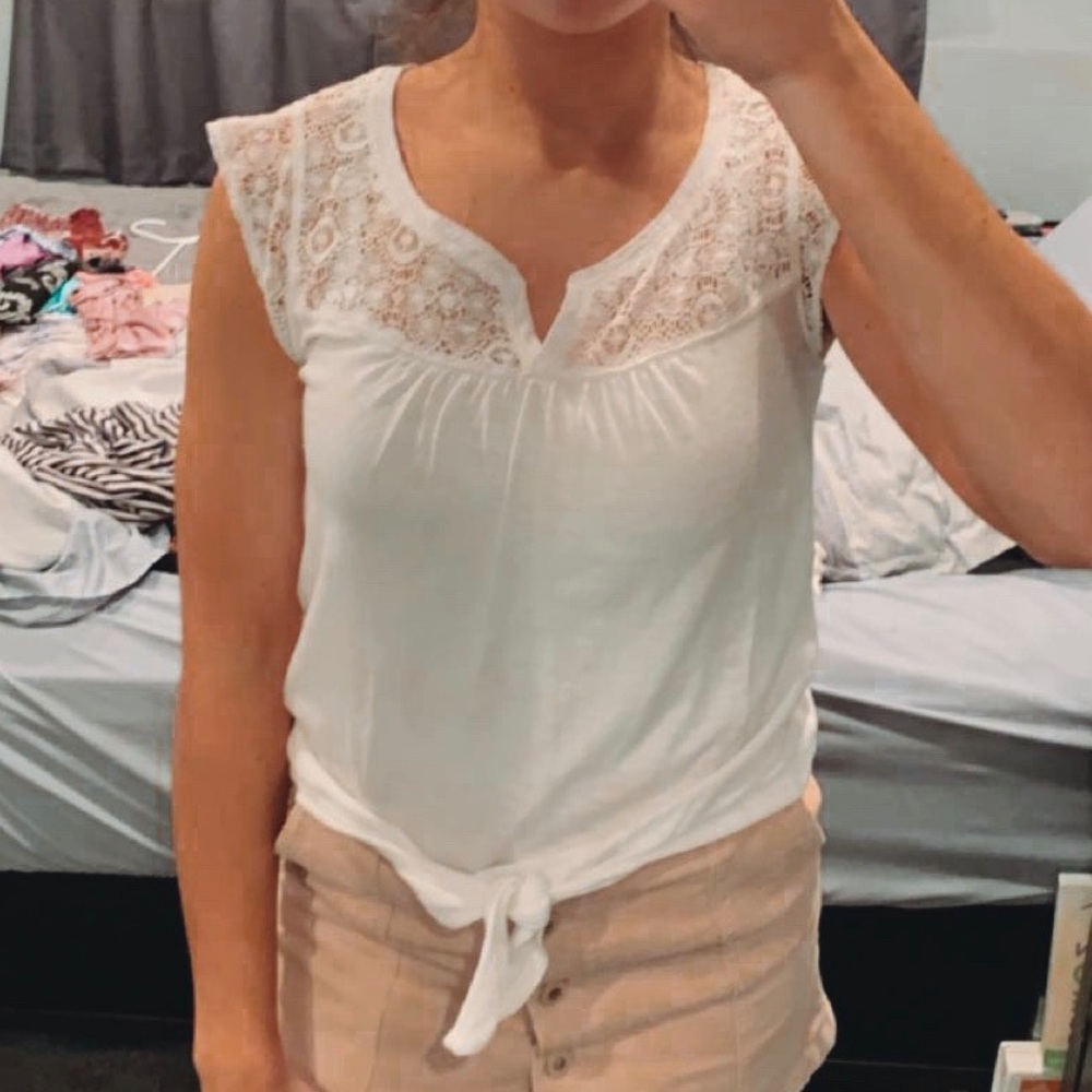 Aeropostale shirt with tie at bottom